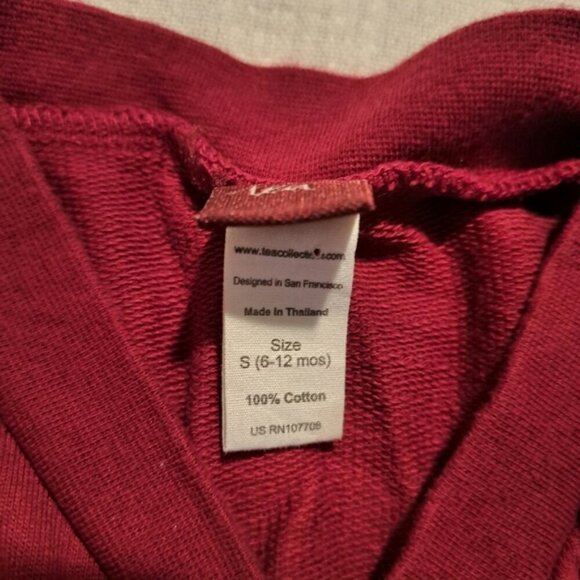 Tea Collection girls 6-12 months maroon dress, VGUC - Picture 5 of 6